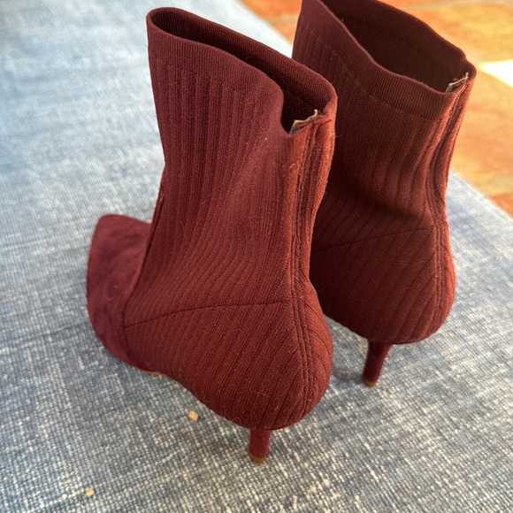 Like New! Marc Fisher Faux Suede Knit Sock Boot - Picture 5 of 6